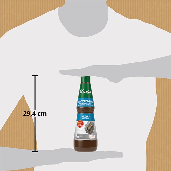 Knorr Fumet Líquido Concentrado de Pescado sin gluten botella 1L - Fumet Líquido Concentrado de Pescado Knorr: un fumet clásico, fácil de incorporar en cualquier receta de pescado.